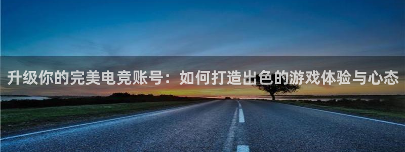 易游电竞：升级你的完美电竞账号：如何打造出色的游戏体验与心态